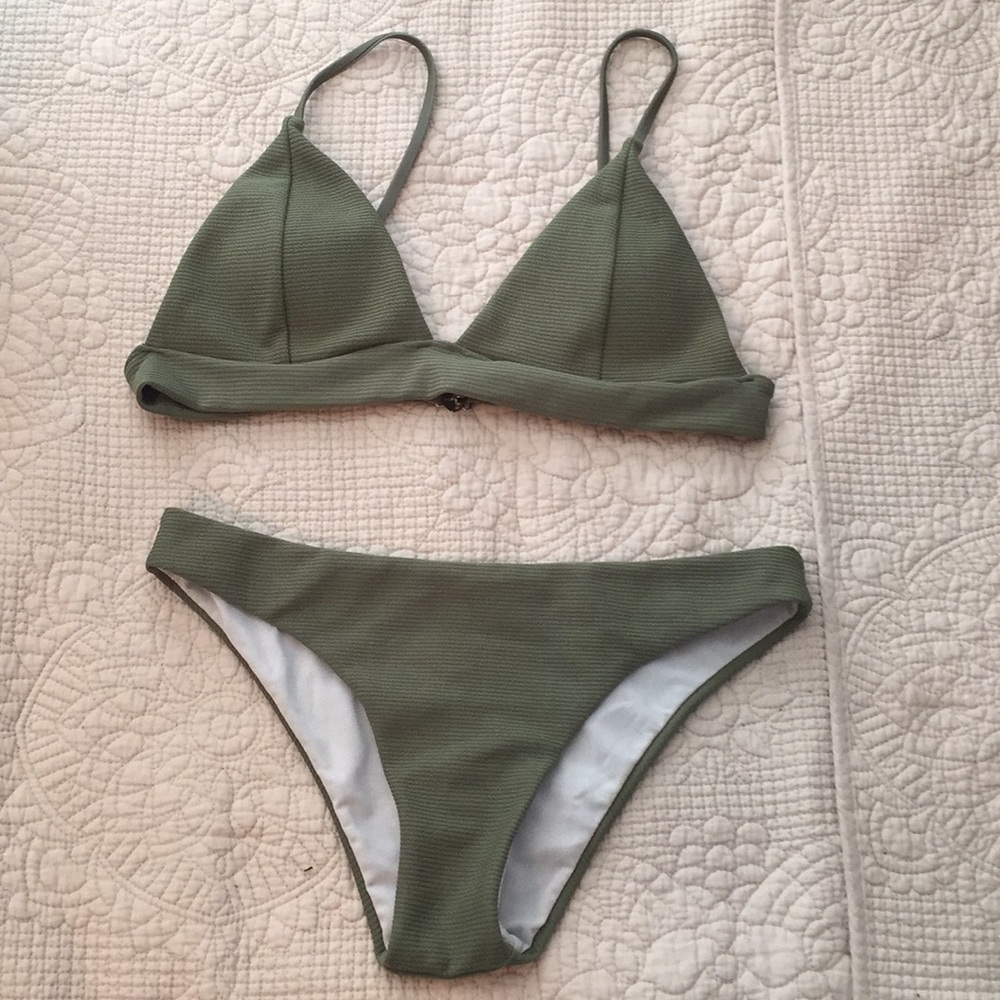 3/$25 Green Triangle Bikini
